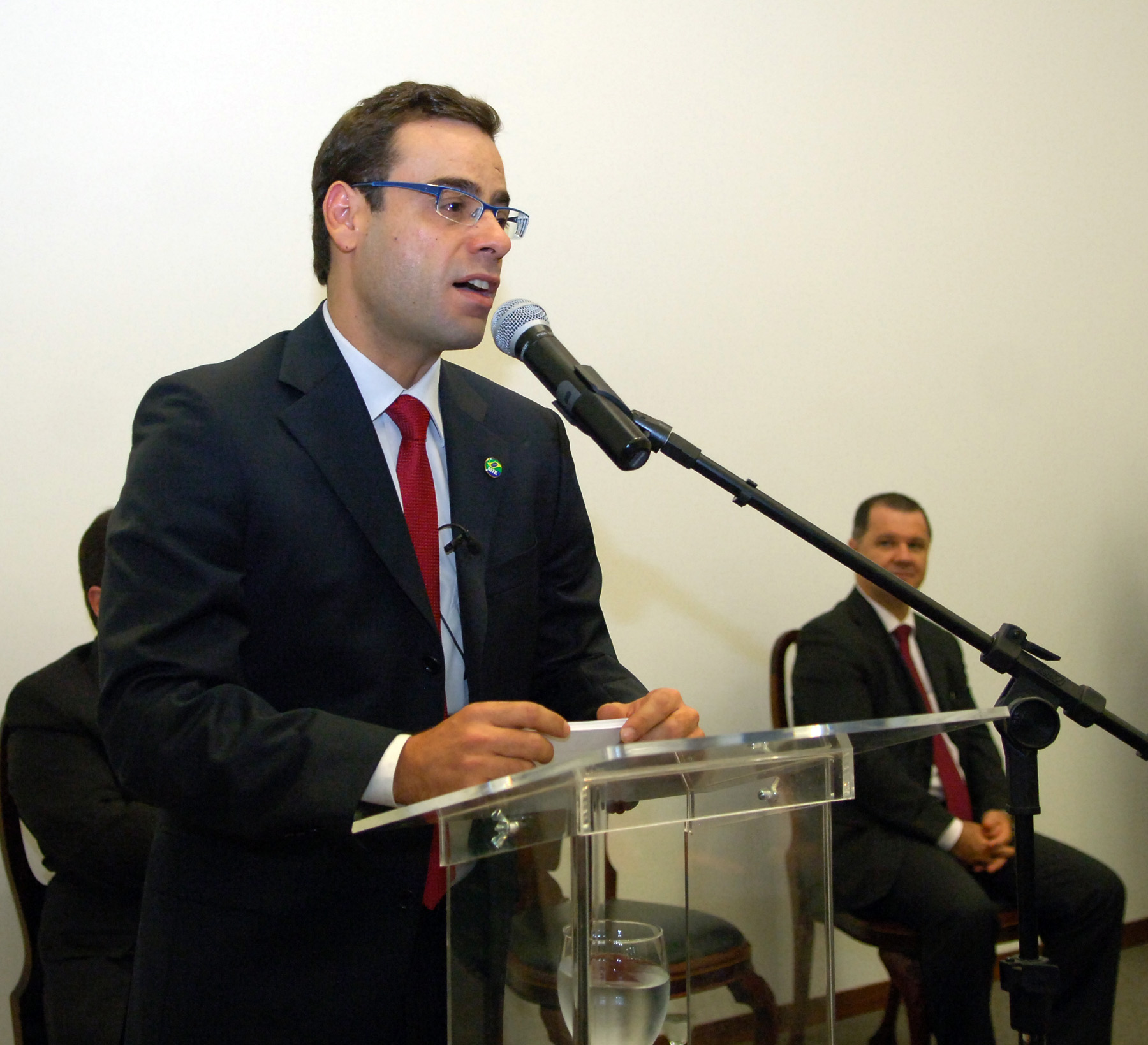Ministro Brizola Neto durante solenidade de transmissao de cargo de ministro do trabalho