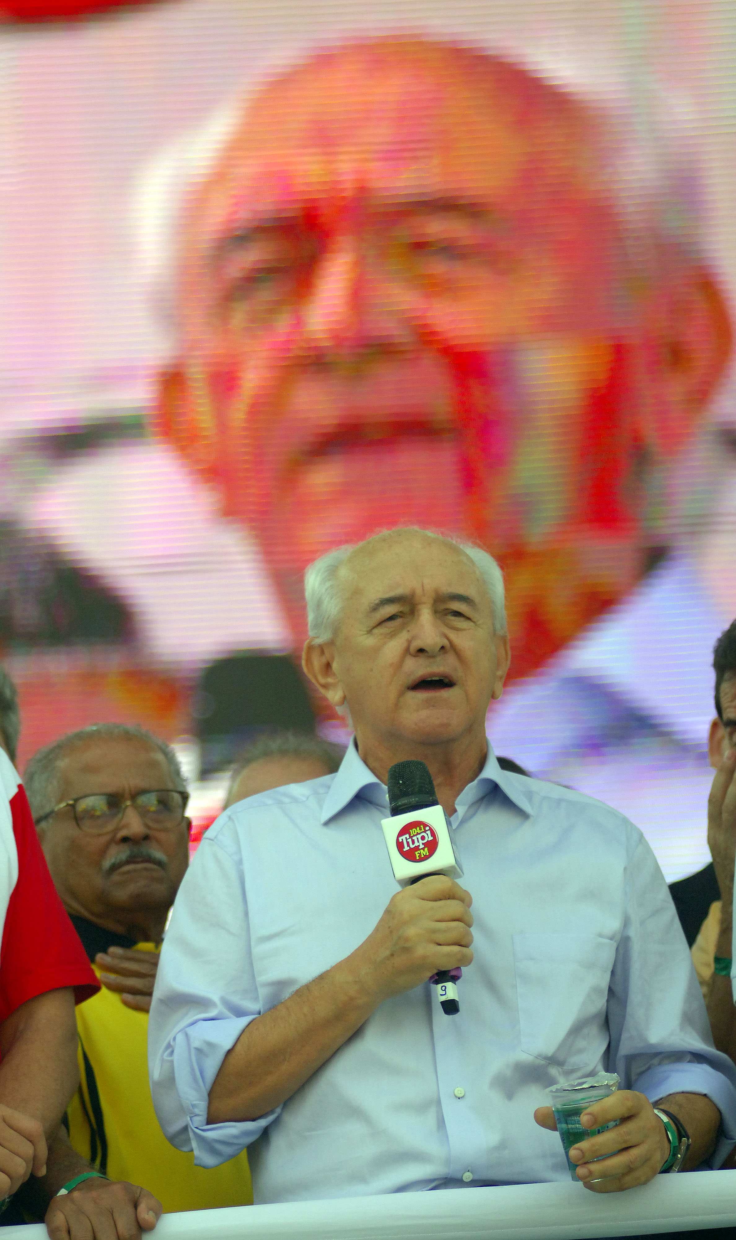 Ministro Manoel Dias durante comemoraçao do dia do trabalhador na força sindical.