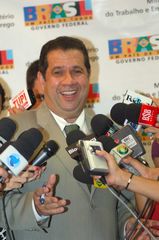 Ministro Carlos Lupi durante coletiva apos divulgaçao do caged de outubro de 2009.